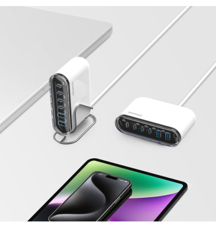 Momax 1-Charge Flow+ 120W 6-Port Desktop Charger (UK) 