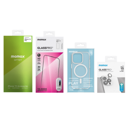 Momax iPhone 15 Pro bundle kit