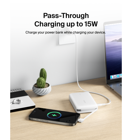 BELKIN BOOSTCHARGE POWER BANK 10K WITH INTEGRATED CABLE