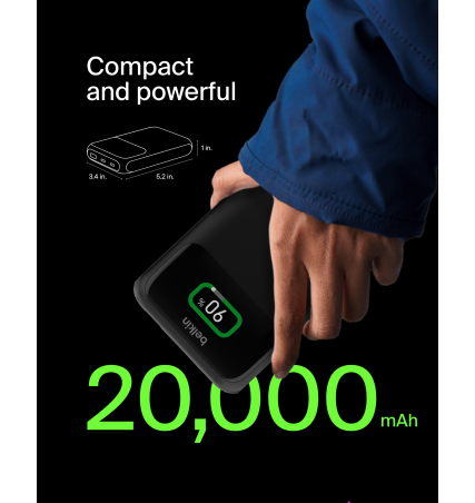 BELKIN BoostCharge Pro 3-Port Laptop Power Bank 20K