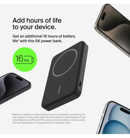 BELKIN BoostCharge Pro Magnetic Power Bank with Qi2 15W 5K