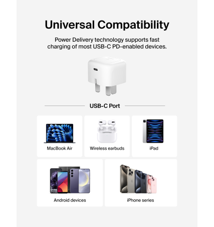 Belkin Compact USB-C Charger 30W