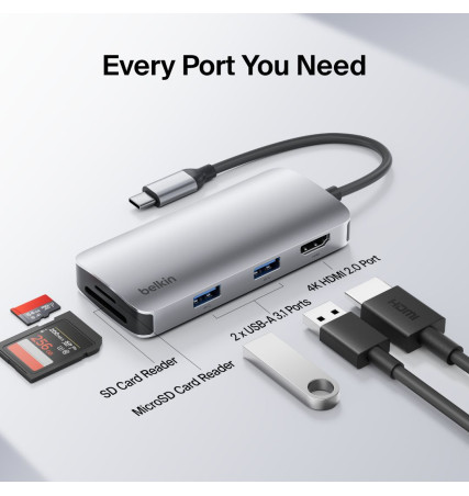 Belkin USB-C 5-in-1 Multiport Hub