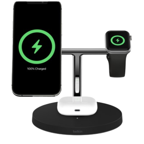 Belkin BoostCharge Pro 3-in-1 Wireless Charger with Official MagSafe Charging 15W