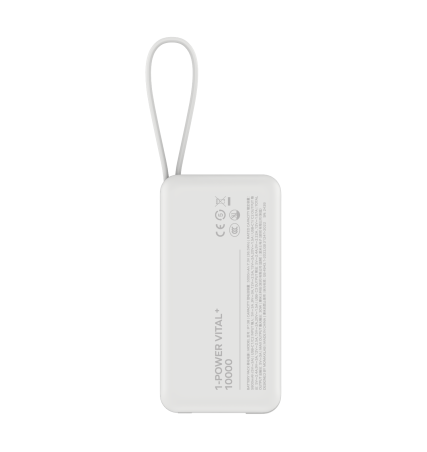 Momax 1-Power Vital+ 10000mAH Battery Pack with Dual Built in USB-C Cable