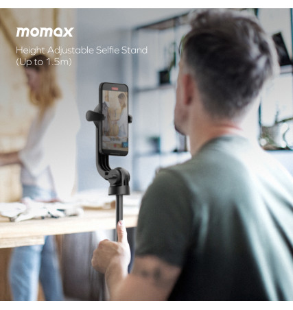 Momax 1-Snap Pole Magnetic Tripod Selfie Stick with Wireless Remote