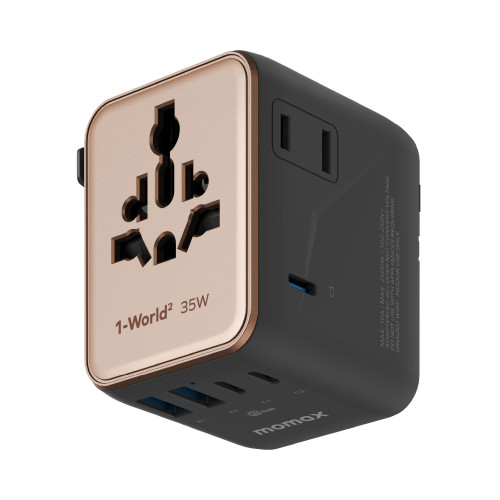 Momax 1-World² PD35W 5 ports + AC Travel Adapter 