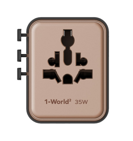 Momax 1-World² PD35W 5 ports + AC Travel Adapter 