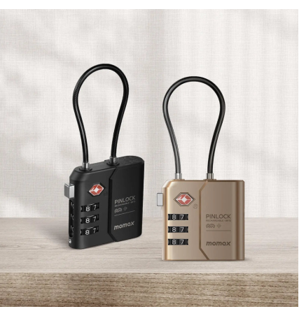 Momax PinLock Find My Locator with TSA Padlock