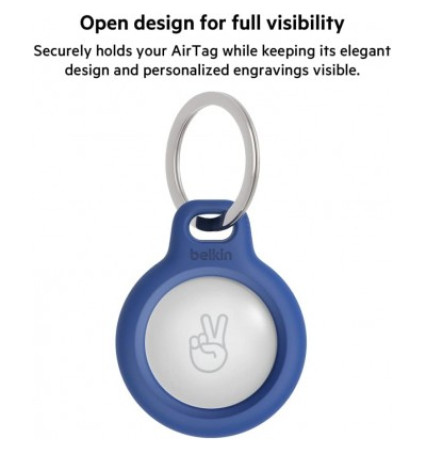 Belkin APPLE AIRTAG SECURE HOLD KEYRING BLUE