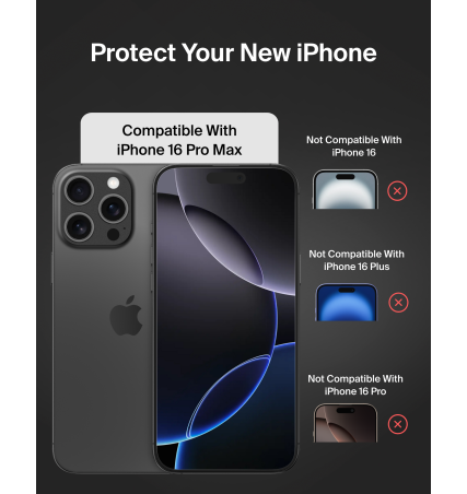 Belkin Tempered Glass Screen Protector for iPhone 17 Pro Max & iPhone 16 Pro Max - 2 pack 