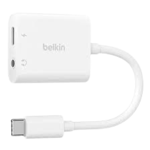 Belkin RockStar™ 3.5mm Audio + USB-C Charge Adapter