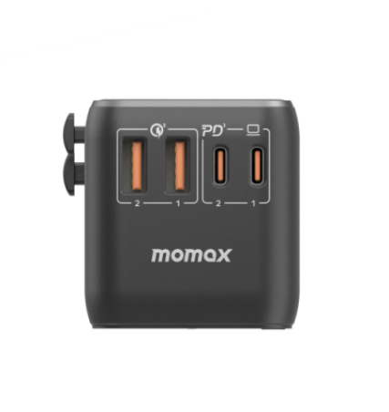 Momax 1-World² Universal 4-Port Travel GaN Charger 100W with Dual AC